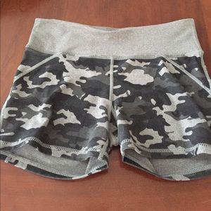 Camo Fabletics compression shorts