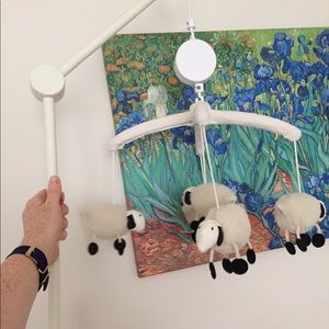 pottery barn lamb mobile