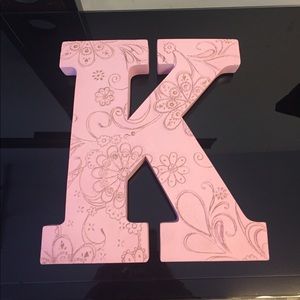 Letter K home decor
