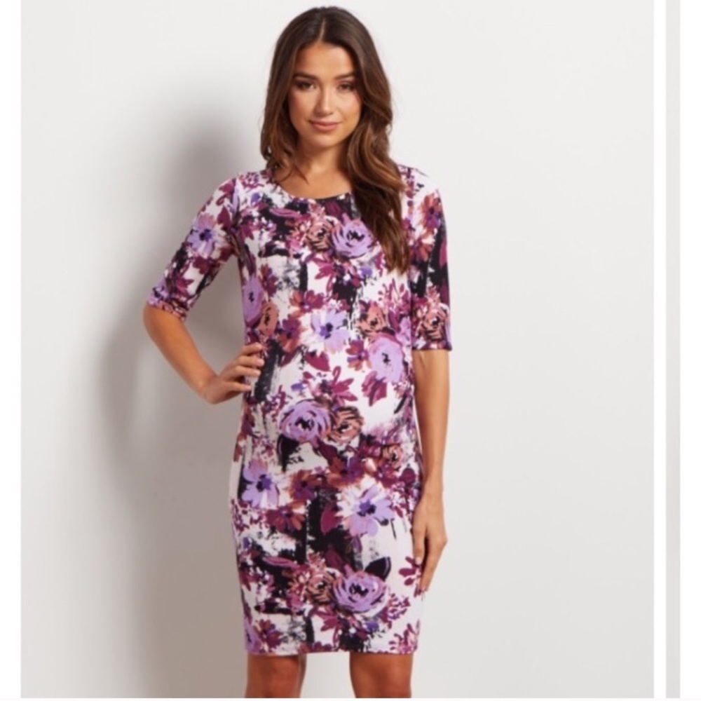 Pink blush maternity dress