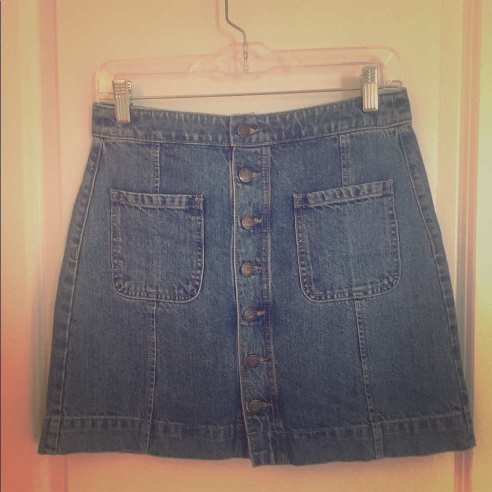 Jean Button Down Skirt