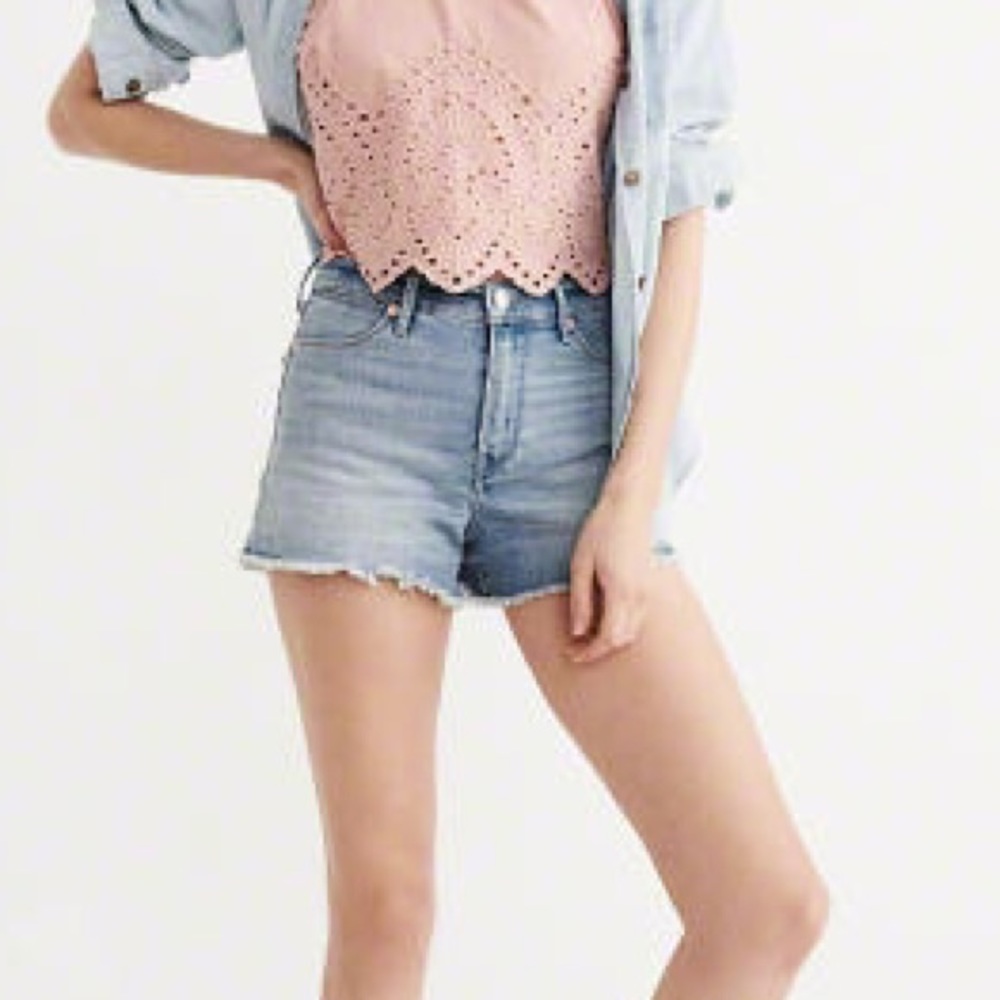 A&F High Waist Denim Shorts NWOT