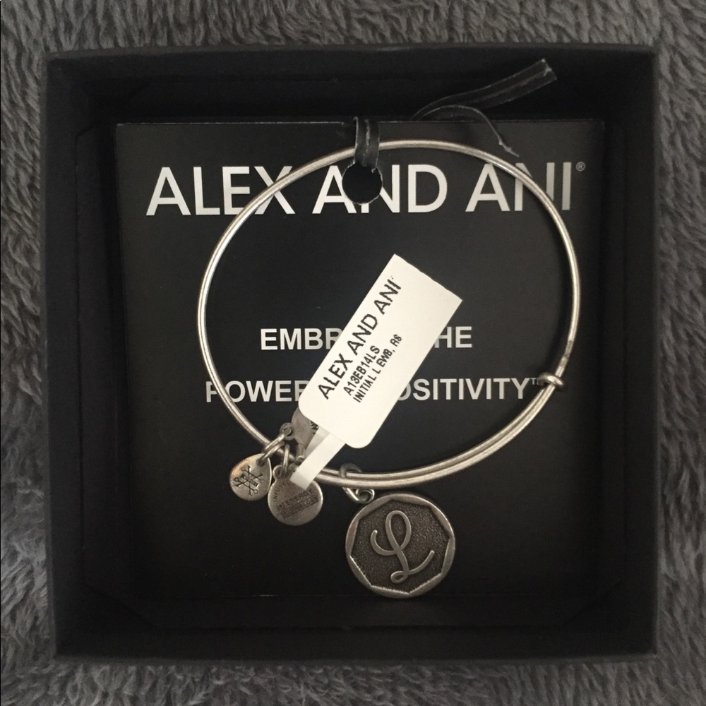 L initial Alex & Ani bracelet