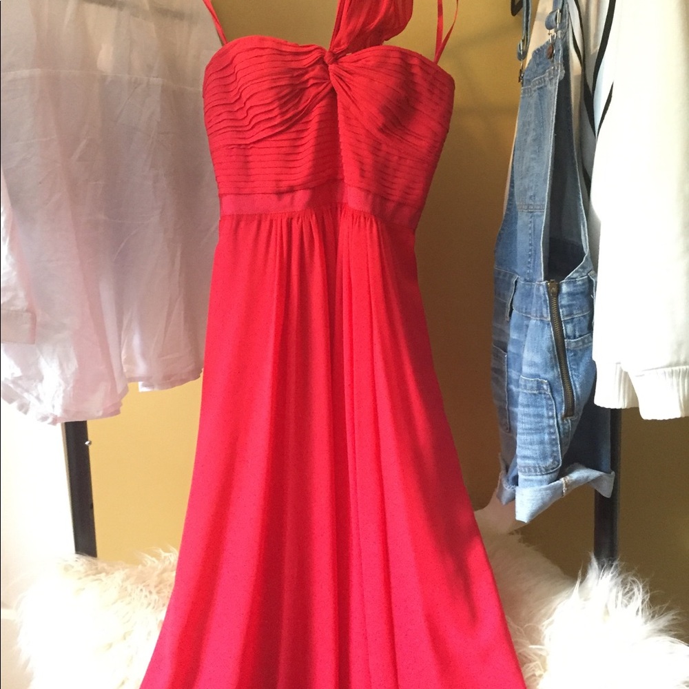 ⭐️BCBGMAXAZRIA Floor Length Pink/Coral Prom Dress