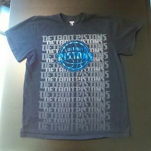 UNK Detroit Pistons Black Basketball T-Shirt