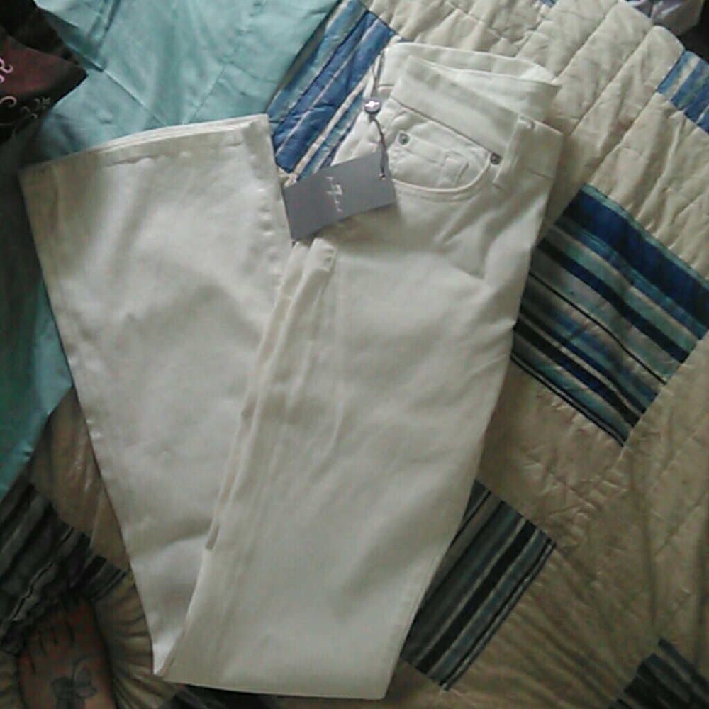 7 For All Mankind White Jeans