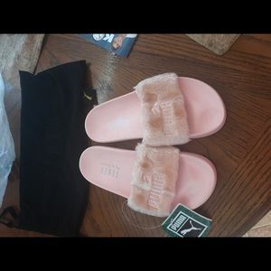 Rihanna fenty fur sandals