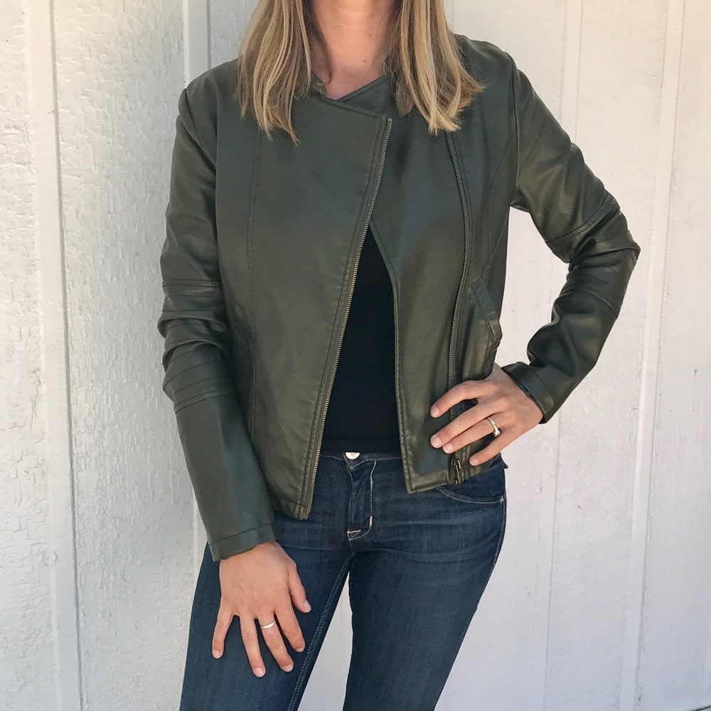 Green Moto Jacket