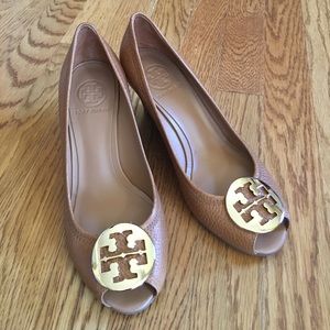 Tory Butch Open-Toe Wedges