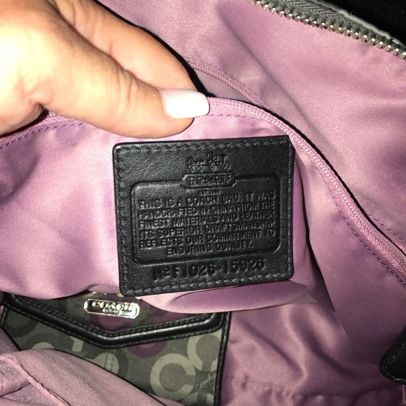 Coach Grey and Purple Purse with Wallet - Picture 2 of 2