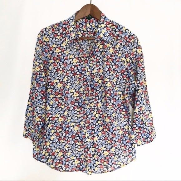Lauren Ralph Lauren Tops - Lauren Ralph Lauren Floral Button-Down Blouse