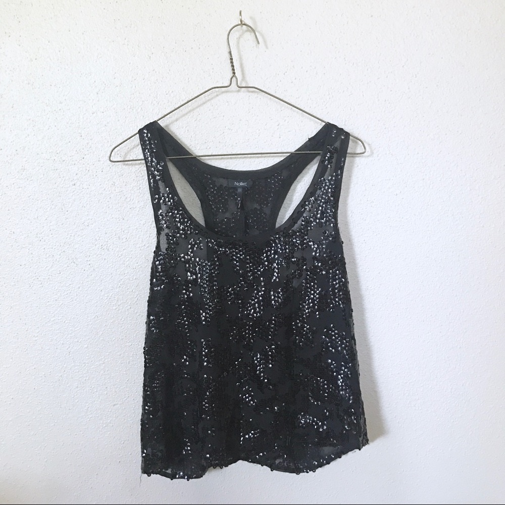 Black Sequin Tank