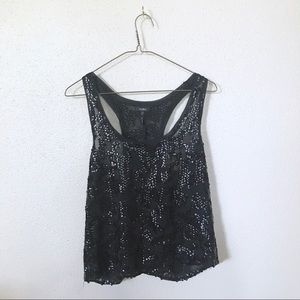 Black Sequin Tank