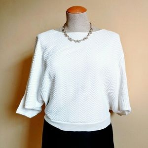 *ZARA* Cropped Batwing Shirt with Tie