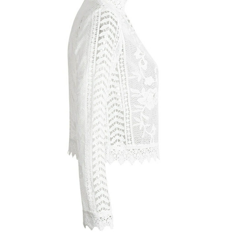 *Restocking* Sexy Glam White Lace Top - Picture 6 of 8