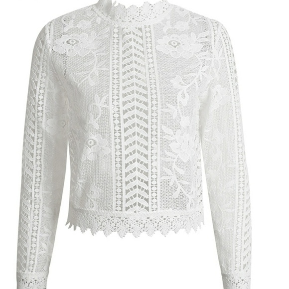 *Restocking* Sexy Glam White Lace Top - Picture 5 of 8
