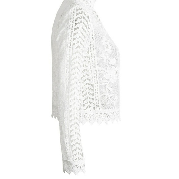 *Restocking* Sexy Glam White Lace Top - Picture 6 of 8