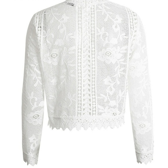 *Restocking* Sexy Glam White Lace Top - Picture 7 of 8