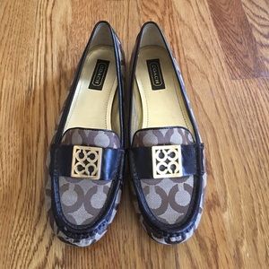 Coach Canvas and Leather Loafers