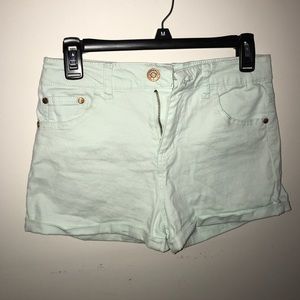 Mint Green refuge shorts - size 8