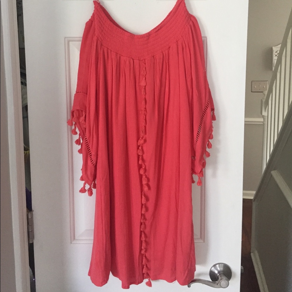 Off the shoulder Tassel Dress
