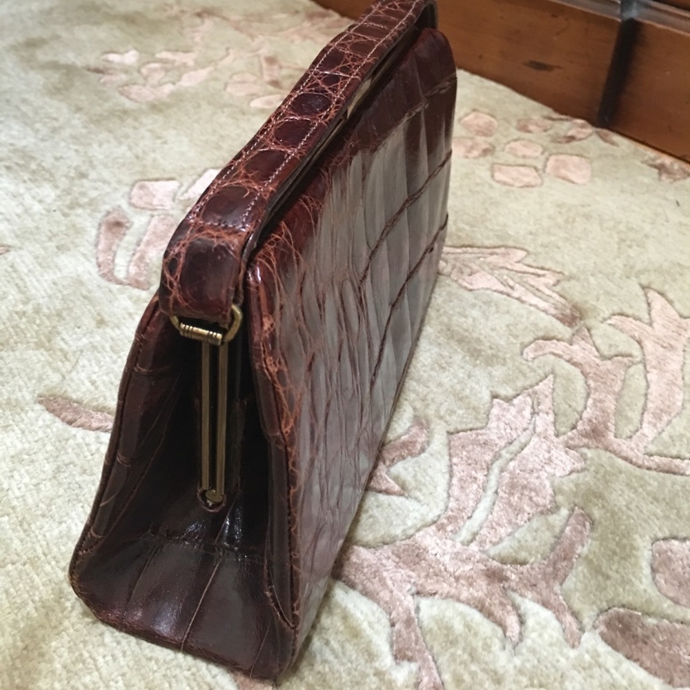 Genuine crocodile vintage purse