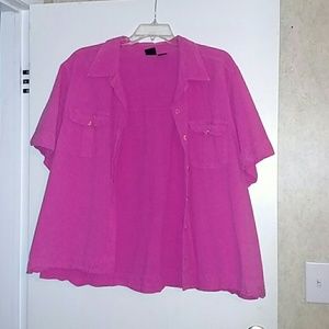 Cute pink button down!