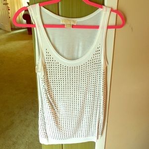 Michael Kors Embellished Scoop Neck Tank