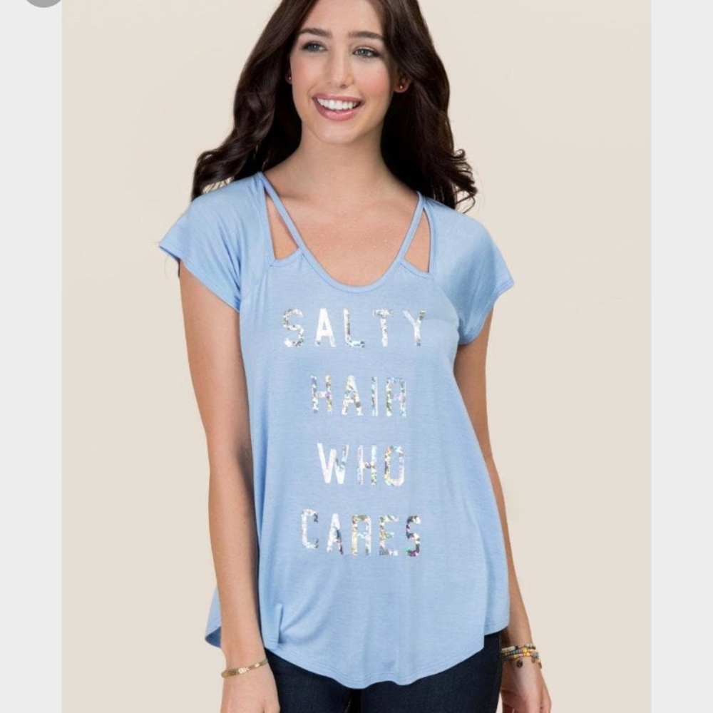 NWT  Final Price "Salty Hair Who Cares" shirt