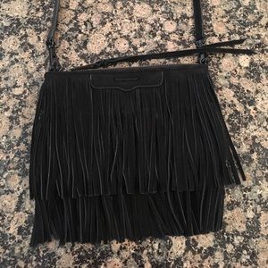 Rebecca Minkoff suede fringe Finn crossbody