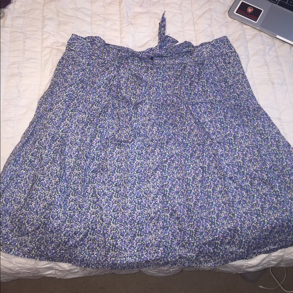 Gap Floral pleated skirt with waist tie