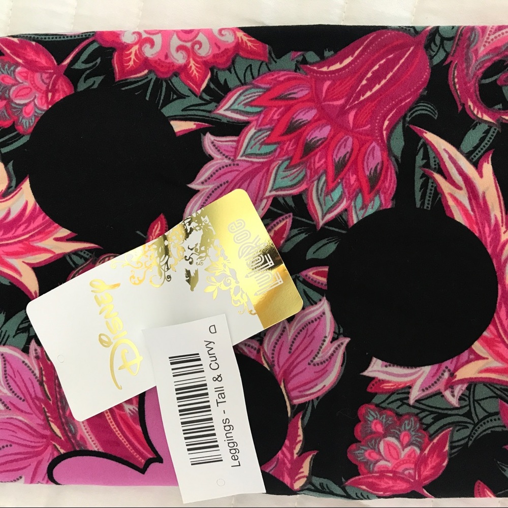 Lularoe Disney TC PINK PAISLEY Leggings Minnie