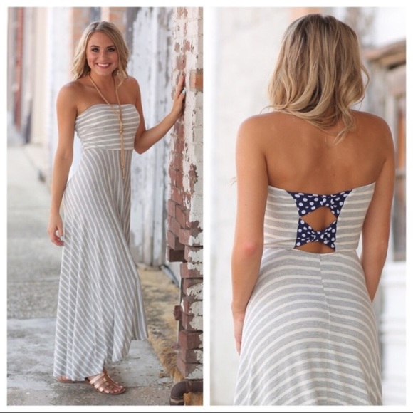 Hi Lo Striped Dress - Picture 2 of 3