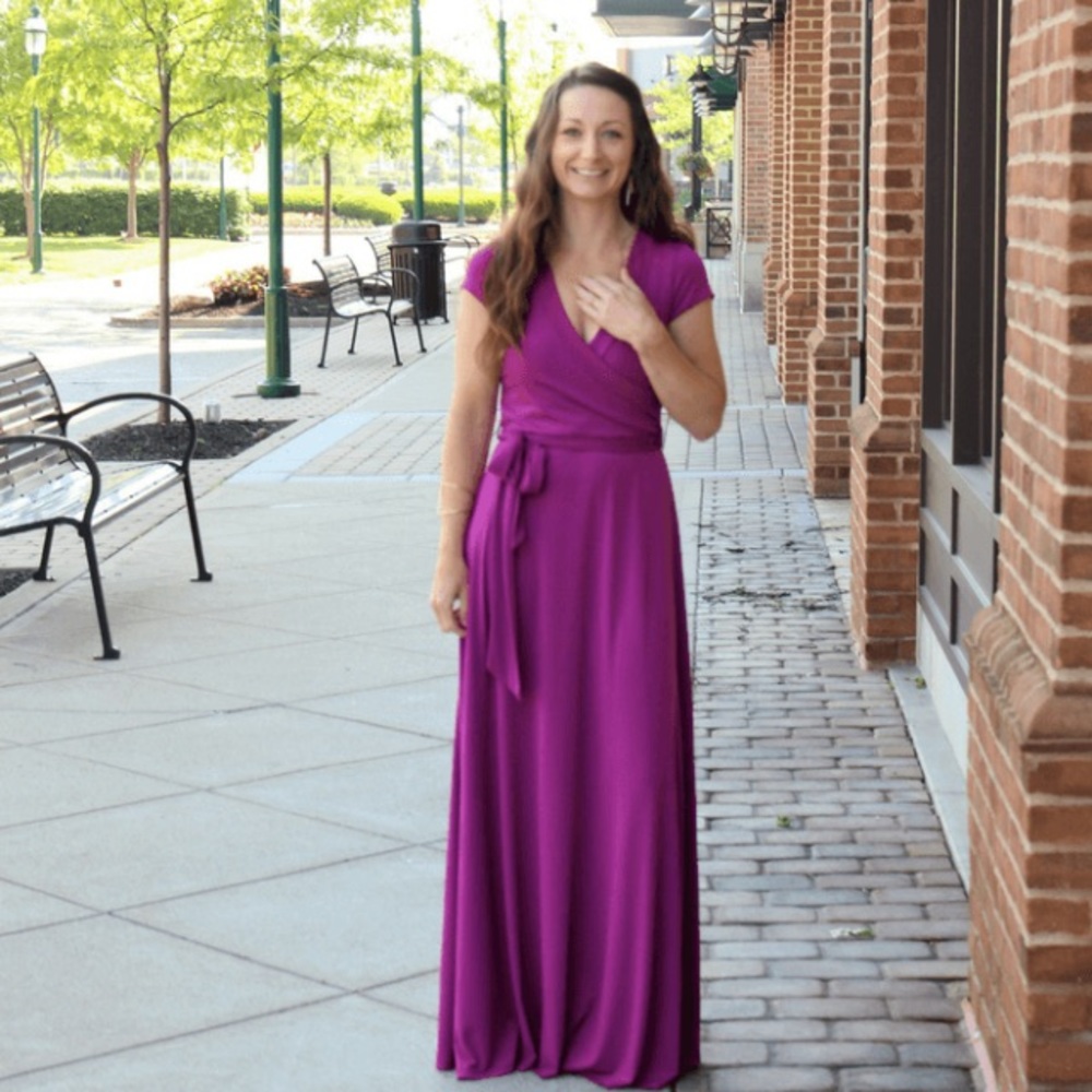 Teal Wrap Maxi Dress