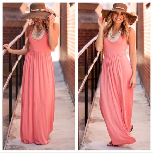 Coral Maxi Dress - Picture 2 of 2