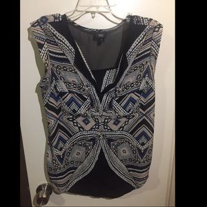 Black graphic Mossimo tunic tank