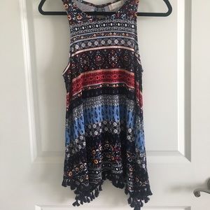Altar'd State - Patterned Tank with Tassels