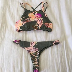 Strappy back Brazilian bottom suit