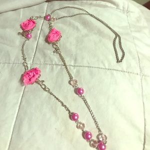 Long pink necklace