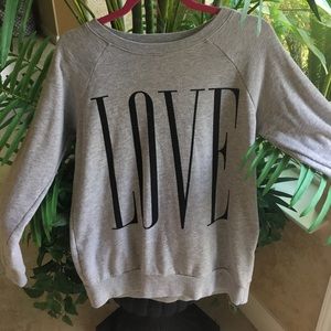 "LOVE" sweater: size small