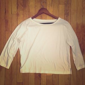 Madewell classic white 3/4 sleeve tee