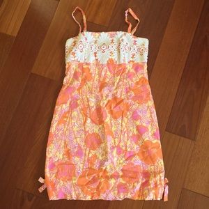 Lilly Pulitzer Floral and Lace Dress Size 0