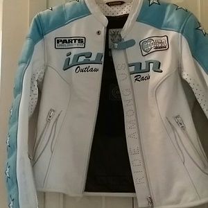 Icon leather motorcycle jacket