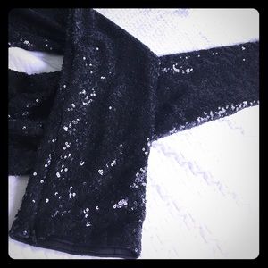 Black sequin pants