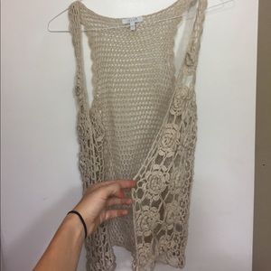 Cream lacy top