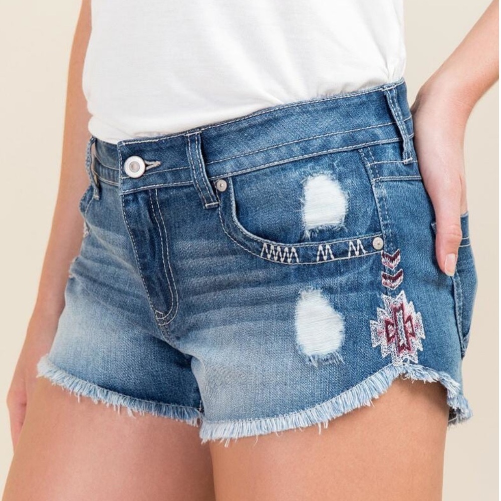 Francesca's Mid Rise Jean Shorts