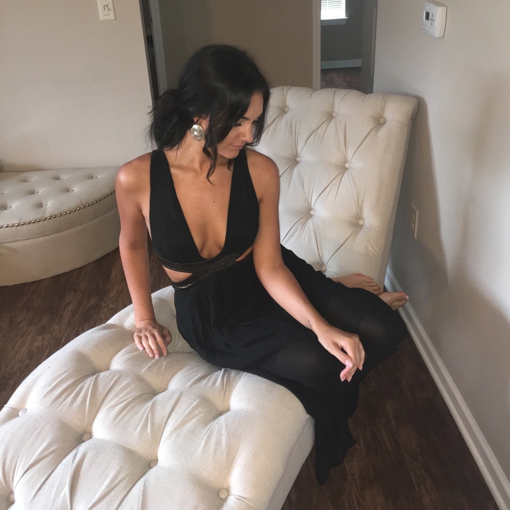 Black & Gold high low