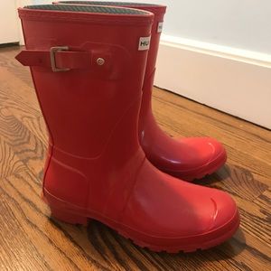 Red Hunter Boots, size 9