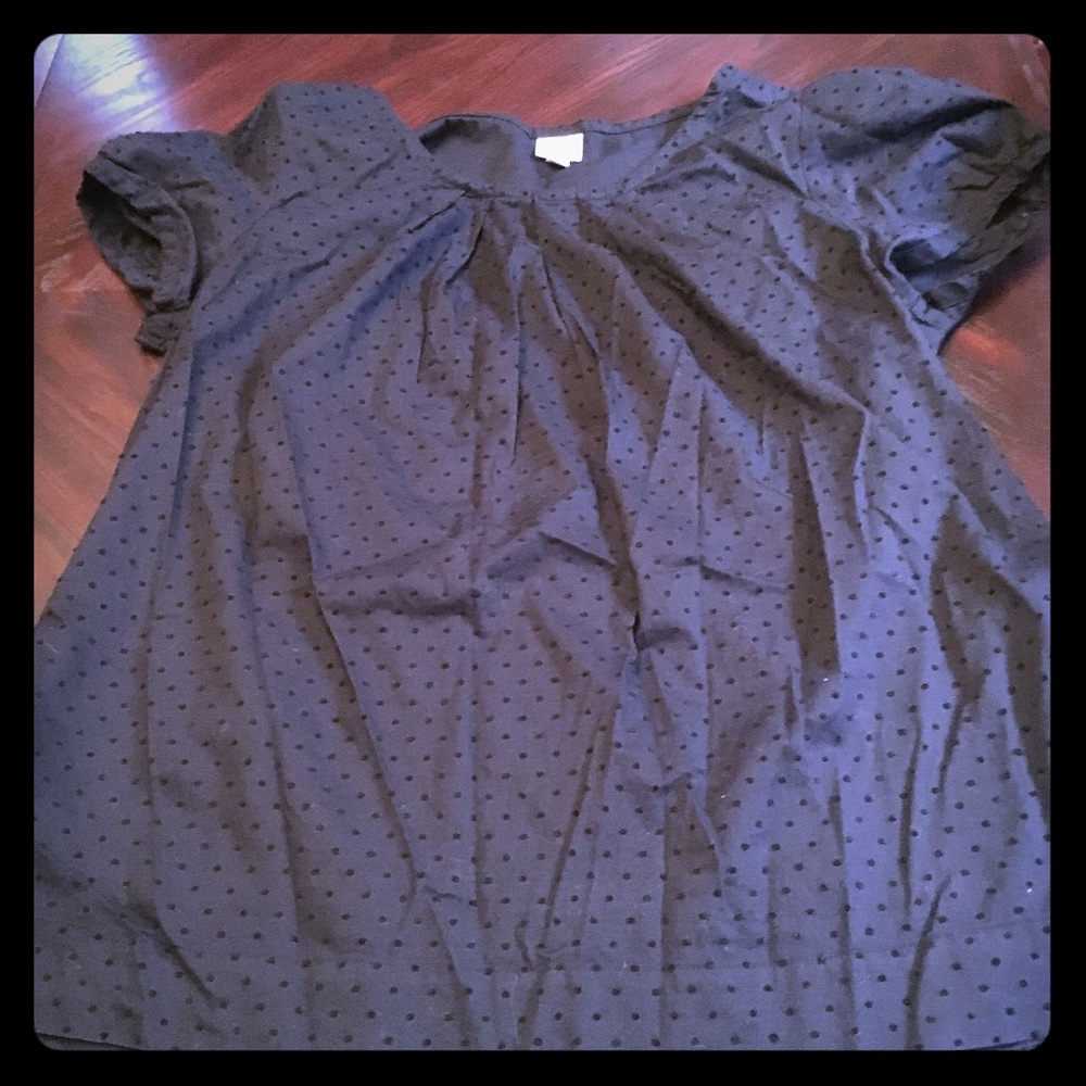 Merona black Swiss dot blouse size 16/18 w