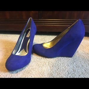 Blue wedges/ heels